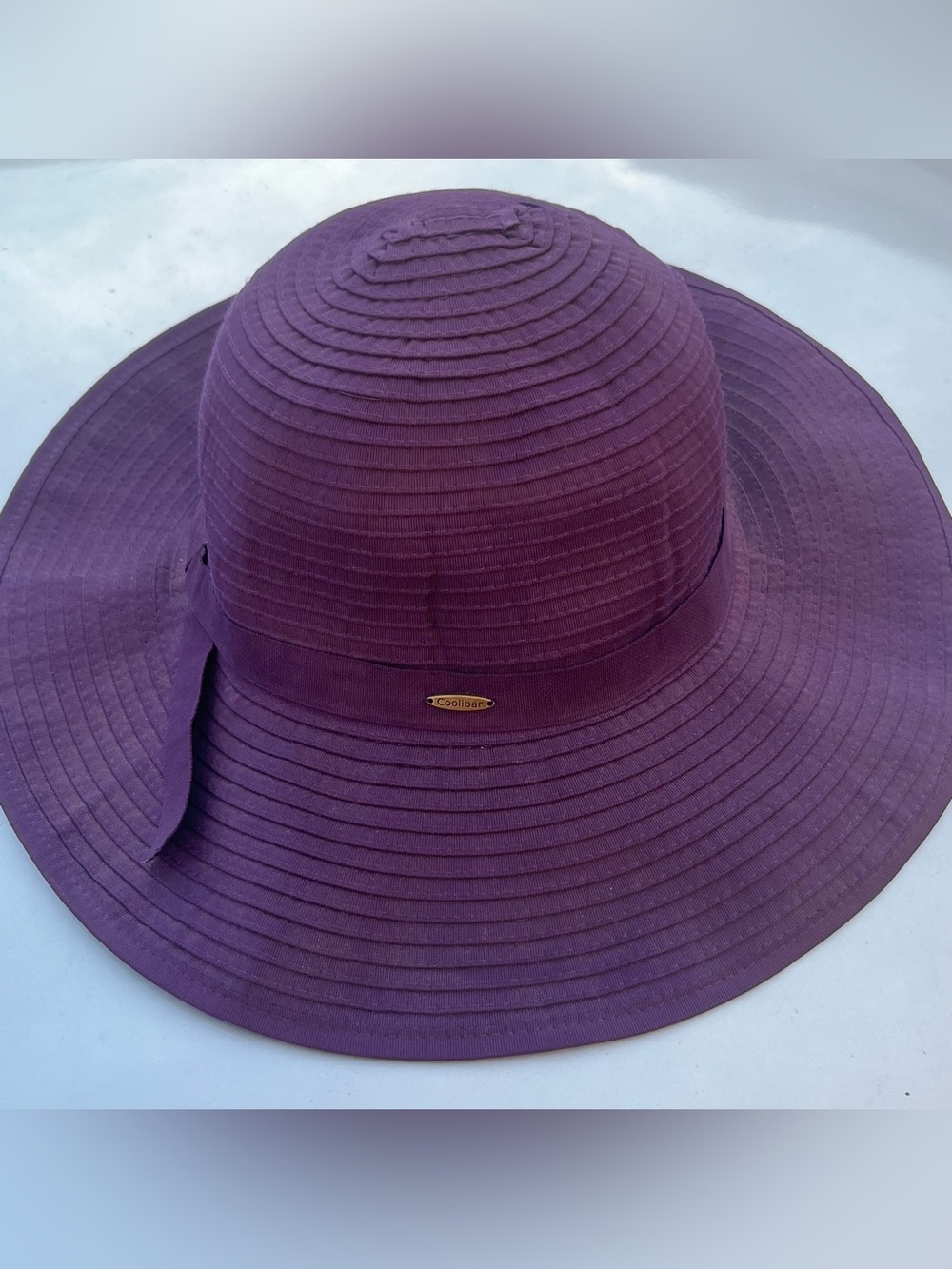 Coolibar Women's Wide Brim Sun Hat in Plum Purple